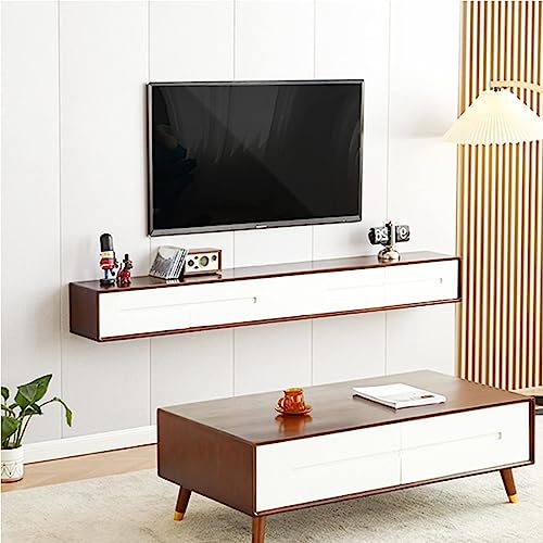 YUZDNM Wandmontage TV-Schrank, 140cm Tv Board Lowboard Hängend Mit 2 Schubladen,Schwimmender Tv Schrank,Wand Multimedia Wandregal TV Hängeschrank, TV Lowboard, Tv Schrank Hängend(C)