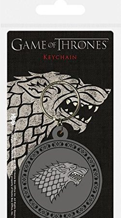 1art1 Game of Thrones Haus Stark, Wappen, Der Winter Naht, Gummi Fan-Schlüsselanhänger 6x4 cm