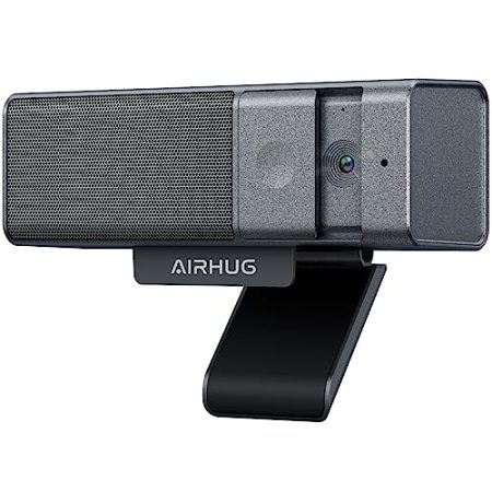 AIRHUG 3-in-1-Webcam – 1080P-Webcam mit Mikrofon und Lautsprecher, USB-Webcam mit Sichtschutz, für Videokonferenzen/Online-Unterricht
