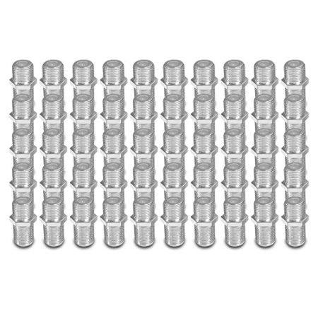 ARLI HD F Verbinder 50x Kupplung Buchse für F-Stecker Sat Kabel Fernseher BK Anlagen Koax Kabel Koaxialkabel F-Verbinder Verbindung Adapter universal Doppelkupplung HD UHD 4K 50 Stück