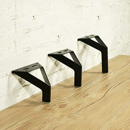 IUokLU Metallmöbelbeine X4 Sofa Couchtisch TV Schrank Schrank Stützfuß Zubehör Hardware DIY DREI Gabelfüße,Silber-100mm