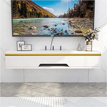 Generisch TV-Ständer, Schrank, TV-Wandeinheiten für Wohnzimmer, TV-Ständer, Wandschrank, TV-Konsole, schwimmende Unterhaltungseinheit für Wohnzimmer, Unterhaltungszentrum/D/110 x 20 x 15 cm