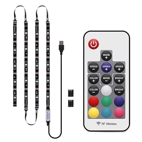 Fengyan Beleuchtung Zubehör 5pcs / los TV Hintergrundbeleuchtung LED Strip 5V USB Strip IP65 Wasserdicht TV Hintergrundbeleuchtung Set TV Hintergrundbeleuchtung Strip (Größe : 17 Keys - Blackboard