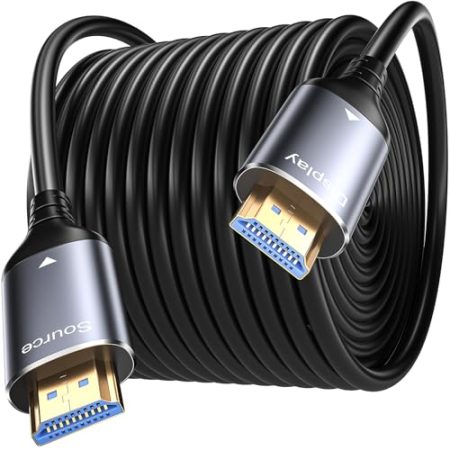 WTPGTI 8K HDMI Glasfaserkabel 30M, HDMI 2.1 Kabel 48Gbps Ultra High Speed,In Wall CL3 Rated,AOC 8K@60Hz,4K@120Hz/144Hz Dynamic HDR eARC Dolby HDCP2.2 Kompatibel mit PS5,Xbox SeriesX,PC,TV