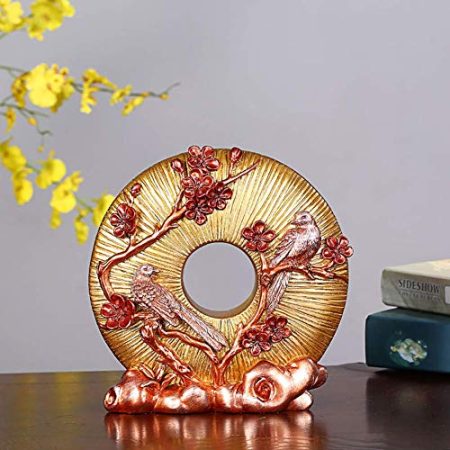 Hirsch-Statuen, Kunstharz, Kunsthandwerk, Skulpturen, Ornamente, TV, Weinschrank, Heimdekoration, Zubehör, handbemalte Figur, Statue, Gold, 20 x 8 x 20 cm (8 x 3 x 8 Zoll).