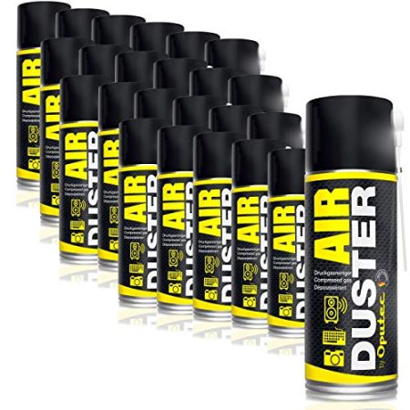 24x400ml Oputec Air Duster Tastatur Reiniger - Druckluftspray Druckgasreiniger