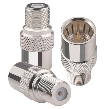 YILIANDUO F-Typ Quick Connector F Quick Stecker zu F Buchse RF Koax Adapter F TV Aerial Connector RG6 Koax Adapter F Typ Quick Plug für RG6 Koaxialkabel Satellitenschüssel TV Anschluss Packung von 3