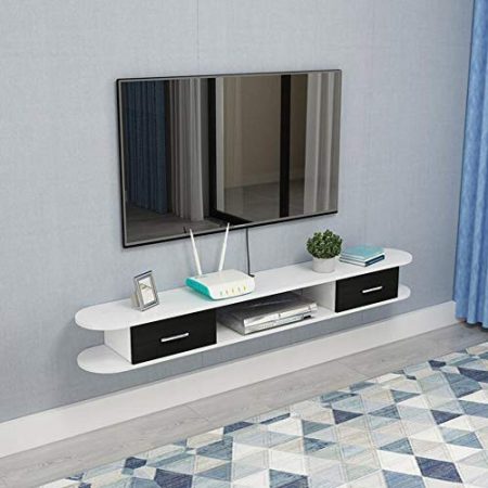 JDHJ Wand-TV-Schrank, Wand-Set-Top-Box Regal, Geeignet for Schlafzimmer Wohnzimmer Wand Im Hintergrund, Kann Speichern Router DVD-Player Fotorahmen, Usw. (Farbe : B, Größe : 150cm)