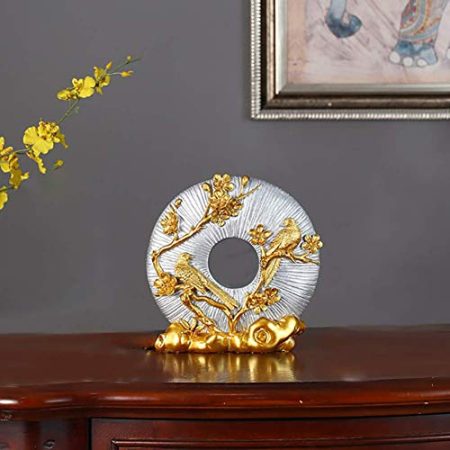 Hirsch-Statuen, Kunstharz, Basteln, Skulpturen, Ornamente, TV, Weinschrank, Heimdekoration, Zubehör, handbemalte Figur, Statue, Silber, A 20 x 8 x 20 cm, Geschenk