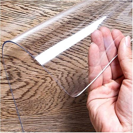 1mm Transparente PVC Folie Schutzfolie Tischdecke für den Kontakt mit Lebensmitteln wasserdicht, ölbeständig, rutschfest, Kratzfest, pflegeleicht 30x30cm