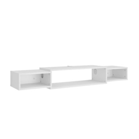 Vicco TV-Schrank Nordic, Weiß, 139.7 x 20.3 cm mit offenen Regalen