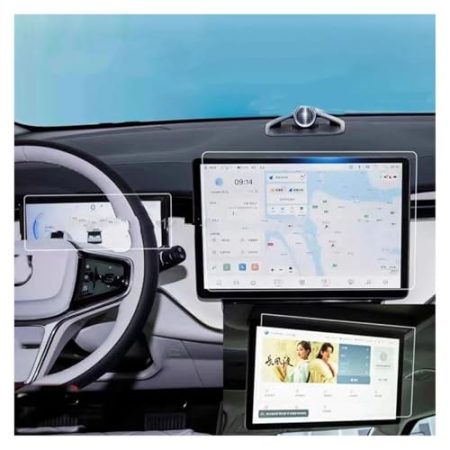 Auto Displayschutzfolie Für Volvo Für EM90 2023 2024 GPS Navigation Dashboard Rücksitz TV Anti-Scratch Zubehör Gehärtetem Glas Screen Protector Film Navigation Schutzfolie