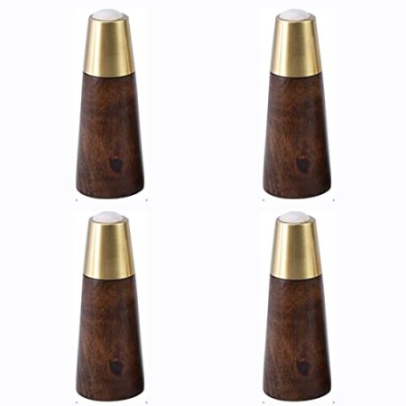 4 Stück Möbelfüße aus Massivholz, DIY-Möbelersatzbeine mit Zubehör, Stuhl-/Sofabeine für Schrank, Couch, Kommode, Couchtisch, TV-Ständer (Teefarbe, 8 cm)
