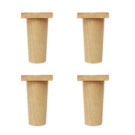 GArcan Möbelbeine aus Holz, Tischbeine, TV-Tischfüße, 4er-Set, für Sofa, Esstisch und Arbeitstisch, Holzfarbe, Zubehör sendend, 11 cm - 46,5 cm