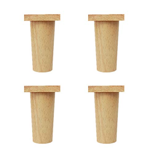 GArcan Möbelbeine aus Holz, Tischbeine, TV-Tischfüße, 4er-Set, für Sofa, Esstisch und Arbeitstisch, Holzfarbe, Zubehör sendend, 11 cm - 46,5 cm
