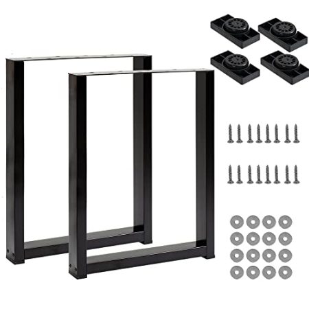 Thanaddo 2 Stück Tischbein Metall Möbelfüße für Sitzbank, Industrial Tischgestell Tischkufen, Tischbeine für DIY Sitzbank, Esstische