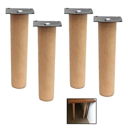 AT 4Pcs Möbelfüße, Vertikal Tischbeine, Erhöhen Möbel Sofa Beine, Couchtisch Beine, Für Beistell-Tische Tv-Möbel Couchtisch Ersatz Beine, Mit Zubehör () / 15cm/5.9in