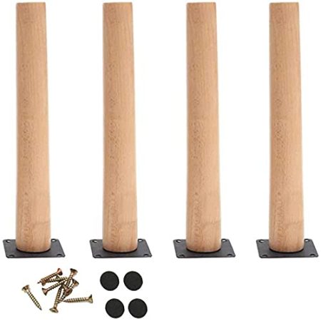 ZXHStore 4er Pack Möbelbeine Massivholz Sofa Füße, Holz Stützkissen, Zubehör, Tischbeine, Schrankfüße, TV-Schrankfüße, Holzbeine, Stühle, erhöhte Möbelfüße Inklusive Montagezubehör (Size : 30 cm)