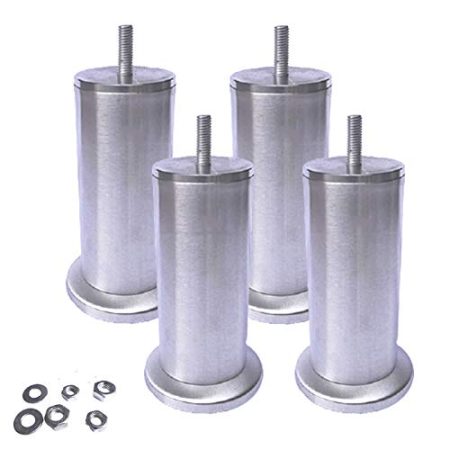 ACRaBoss Hochbelastbare M8-Sofabeine Aus Edelstahl, Ersatzfüße Für Möbel, 4Er-Set, Metall-Tischstützbeine Für Tv-Schrank, Couch, Glastisch, Hardware-Zubehör Mit Mutter/24Cm/9.4In