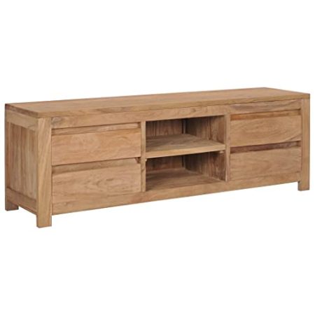 Toshilian TV-Schrank 115x30x40 cm Massivholz Teak