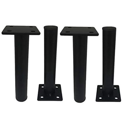 Furniture legs Möbelstützbeine * 4, Sofa-Couchtisch Tv-Schrankfüße, Metall Eisen Sprühfarbe, Mattschwarzes Hardware-Zubehör