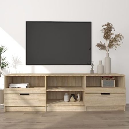 FSJIELW Home & Garden TV-Schrank Sonoma Eiche 150x33,5x45 cm Holzmöbel Wahl