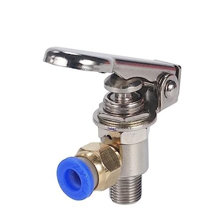 Auslassventil 3-Wege M5 Innengewinde 1/8" Außengewinde Druckknopfschalter TAC-3P-34T Luftpneumatisches mechanisches Ventil mit Zubehör TV-3P (Color : 8MM)