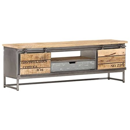 Toshilian TV-Schrank 120 x 30 x 40 cm Massivholz Mango