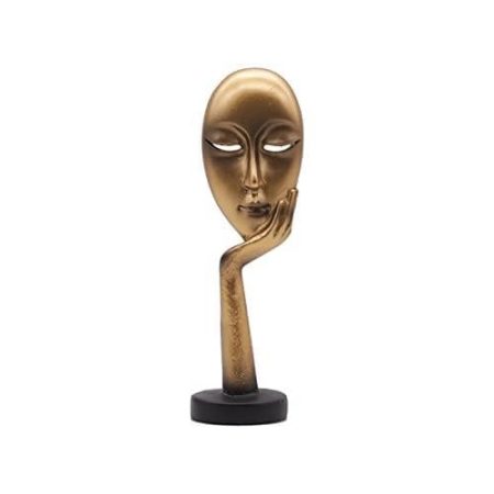 xuejuanshop Wohnkultur Figur Abstrakte Figur Skulptur Büro Modern Interieur Ornamente for Dekoration Zubehör (Color : Gold)