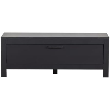 WOOOD Bonk TV Möbel Schwarz - TV Schrank Lowboard aus Kiefer Holz TV-Regal Trendiger Fernsehschrank 45x120x40 cm