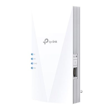 TP-Link RE500X WiFi 6 WLAN Verstärker Repeater AX1500(Dualband 1200MBit/s 5GHz + 300MBit/s 2,4GHz, Tri-Core 1,5 GHz CPU, Gigabit Port, maximale Abdeckung, kompatibel zu allen WLAN Routern)weiß