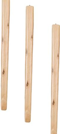 Holzmöbelbeine, 3 Stück Massivholz-Tischbeine, konische Möbelbeine aus Gummiholz, Sofafüße aus Holz, Esstisch/TV-Schrank/Couchtisch/Stuhl/Computertisch/Schreibtischfüße, Holzfarbe, mit Zubehör (42 cm)