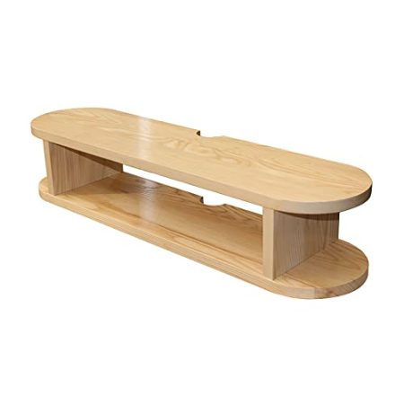 TV Board HäNgend HäNgeschrank, Open Storage Design Massivholz-Set-Top-Box Wandmontierter Tv-Schrank Mit Drahtloch, Verwendet Im Medienraum Unterhaltungsraum/Wood color / 140cm