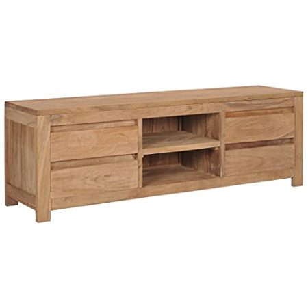 WDGJJFECNMUEHI Schlafzimmer TV-Schrank LautsprecherschrankTV-Schrank 115x30x40 cm Massivholz TeakGeeignet für Wohnzimmer, Schlafzimmer, Balkon
