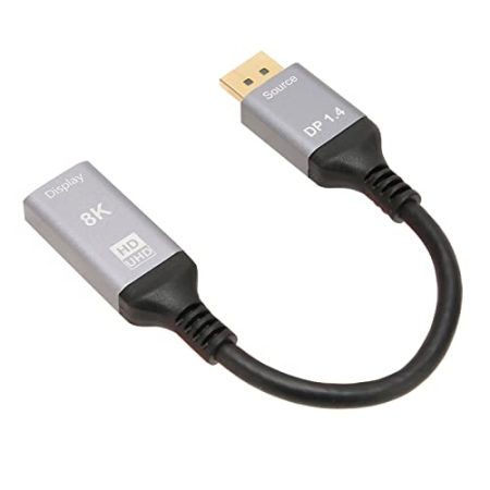 Annadue DisplayPort 1.4 auf HDMI 2.1 Kabel, DP Stecker auf HDMI Buchse Adapterkabel für Laptop/PC/TV/Projektor, Unterstützt 8K 60Hz/4K 120Hz/2K 144Hz, HDR und 3D