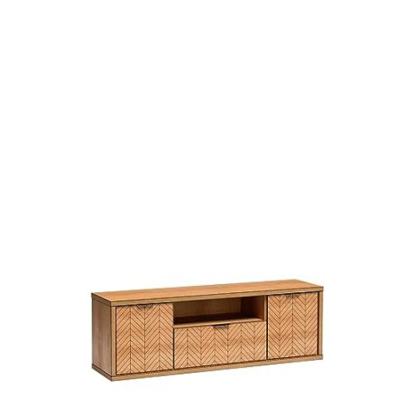 Tv Schrank Lowboard Sideboard 2 Türen und Fach 159 cm MASIMO - Serie Eiche Karamell