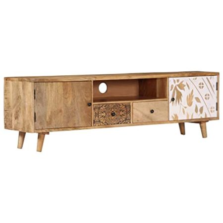 INLIFE TV-Schrank 140 x 30 x 40 cm Massivholz Mango-9856