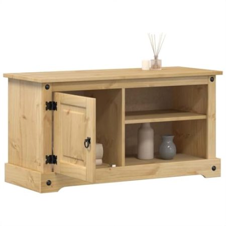 AJJHUUKI Outdoor-Möbel-TV-Schrank Corona 100x37x52 cm Massivholz Kiefer Möbel