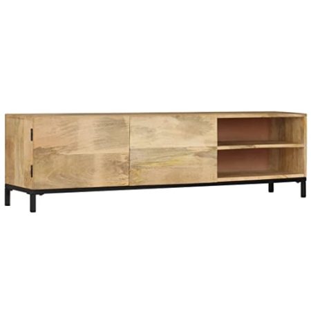 AJSEOYBS Tv Schrank Hochglanz,Lowboard Wohnzimmertv-Schrank 145 X 30 X 41 cm Mango-Massivholzgeeignet Geeignet für Arbeitszimmer, Wohnzimmer, Schlafzimmer und Empfangsräume