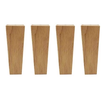 WYRMB Massivholz-Gummi-Massivholz-Möbelbeine, quadratische Sofabeine, Couchtisch-Ersatzbeine, für TV-Schränke/Schränke, mit Zubehör, 600 kg Tragfähigkeit, 4er-Set (18 cm/7,1 Zoll)