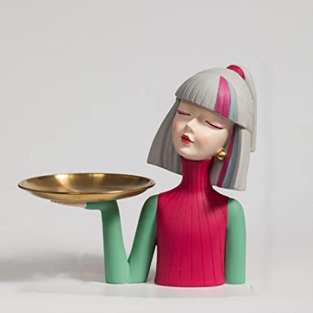 XINGYUANHE Mädchen Harz Figur Statue Wohnzimmer Dekor Büro Dekoration Schlafzimmer Dekoration Zubehör Mädchen Geschenke