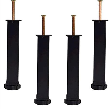 ZXHStore 4 verstellbaren Möbel Beinen Set, Bettbeine, Stützfüße, Möbelfüße, Ersatzbeine, Bettgestell-Zubehör, verstellbare Höhe, Starke Tragkraft (Color : Schwarz, Size : 30cm/11.8in)