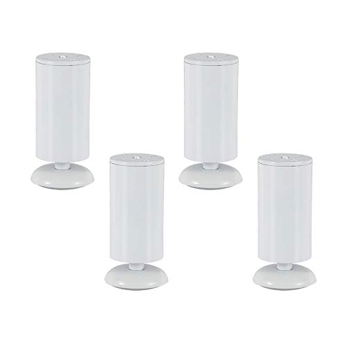 Verstellbare Möbelbeine aus Edelstahl, Badezimmer-/Weinschrankbeine, Sofa-Couchtisch-Stützbeine, Schrankbettbeine, 3 Farben, 9 Größen, mit Zubehör, 4 Stück (15 cm, weiß) (weiß 12 cm,