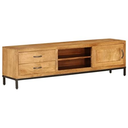 Toshilian TV-Schrank Mangoholz Massiv 140 x 30 x 40 cm
