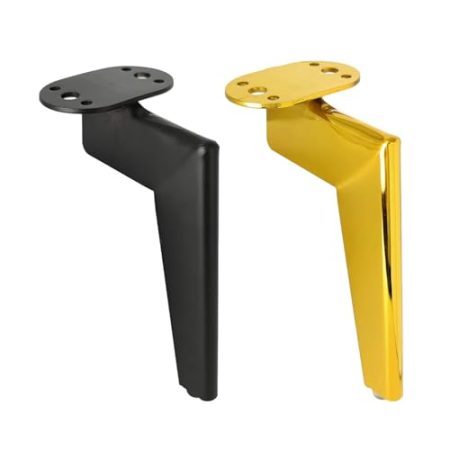 ZLWEI 4 Teile/Satz Biegen Metall Möbel Beine TV Schrank Füße Holz Tisch Beine for Sofa Füße Fuß Bett Möbel Zubehör wanglan (Color : Gold 15cm)