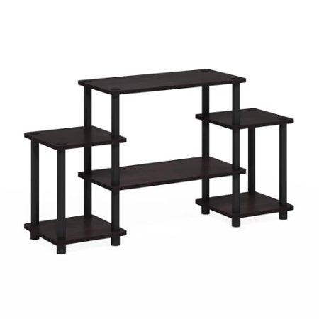 Furinno Turn-N-Tube TV-Schrank, Fernsehtisch, TV-Regal, Dunkle Walnuss, 105.4 (B) x 58 (H) x 29.5 (T) cm