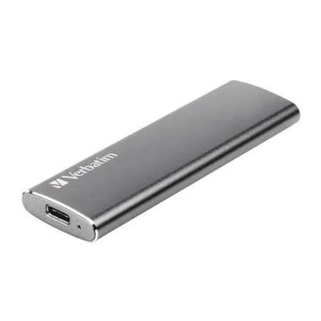 Verbatim Vx500 SSD, 480 GB, Spacegrau, 29 g, Externe SSD, USB 3.0 SSD, leichte SSD extern, für Windows & Mac OS X, tragbares Laufwerk, USB-C, Hochgeschwindigkeits-Flashspeicher