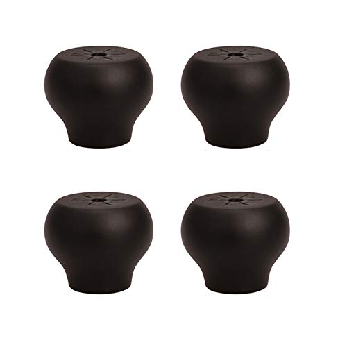 4er-Set Massivholz-Möbelbeine, DIY-Ersatzbettbeine, Sofabeine, Küchenfüße, Schuhschrank-Ersatzbeine, für Couch, Ottomane, Schreibtisch, Couchtische, TV-Schrank, mit Zubehör (schwar