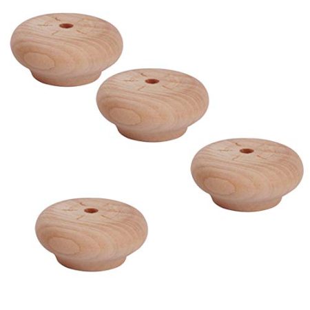 Generisch 4 Stück Möbelbeine aus Massivholz, Sofabeine aus Holz, runde Möbelfüße, Ersatzbeine für Couch, Bett, Sessel, Schrank, Couchtisch, TV-Schrank, mit Zubehör, 2 cm/4 cm/6 cm (unbearbei