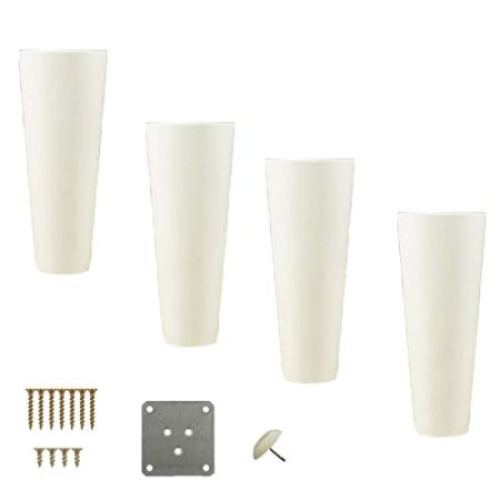 AT 4Pcs Tischbeine, Holzmöbel Beine, Gummi Holz Sofa Beine, Ersatz Beine, Tischbeine, Schuhschrank, Tv-Schrank, Badezimmer-Schrank Beine, Einschließlich Zubehör () / 10cm/3.9in